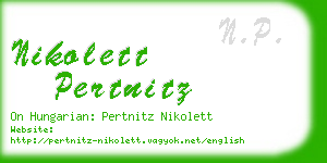 nikolett pertnitz business card